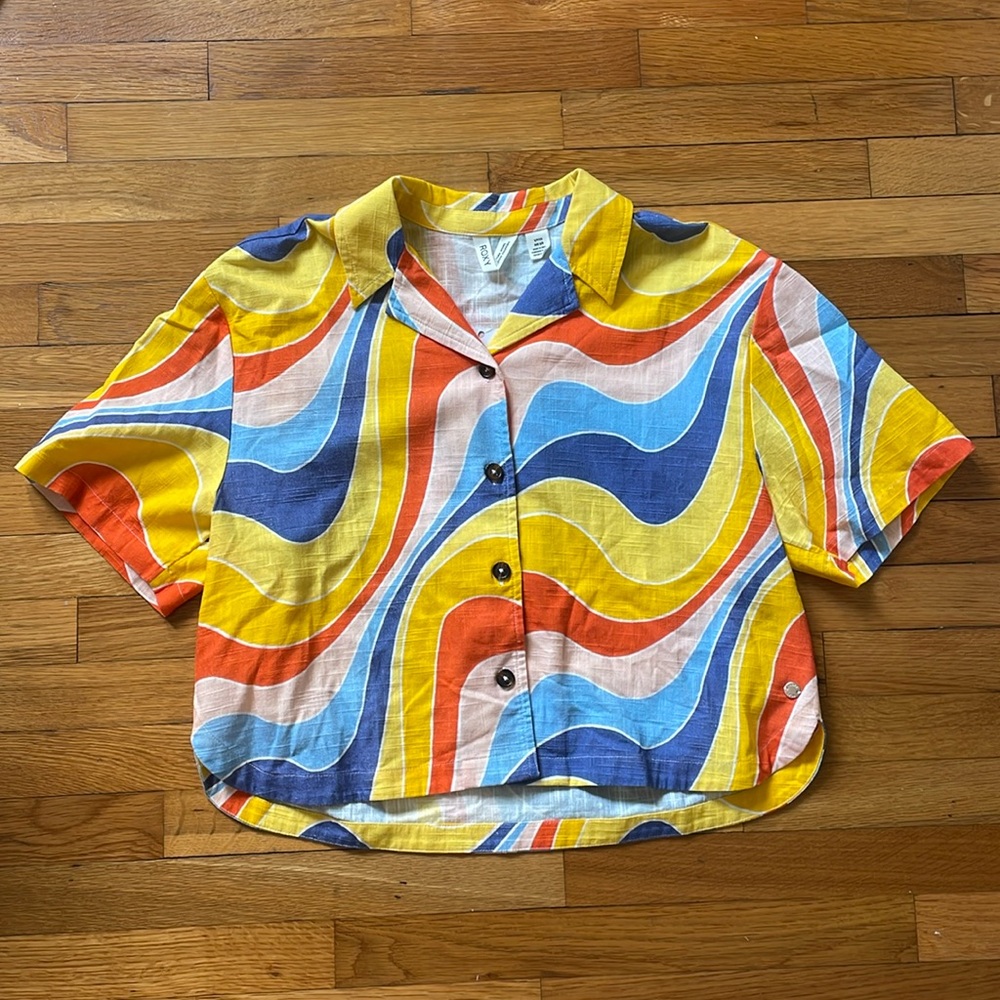 roxy button up top